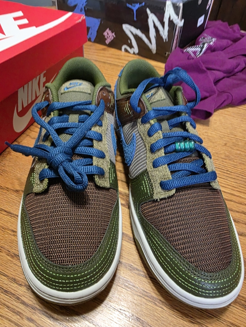 Nike Dunk Low NH Brown & Green Low-Top Sneakers SIZE 10M BRAND NEW